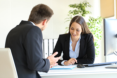 échange avec le client